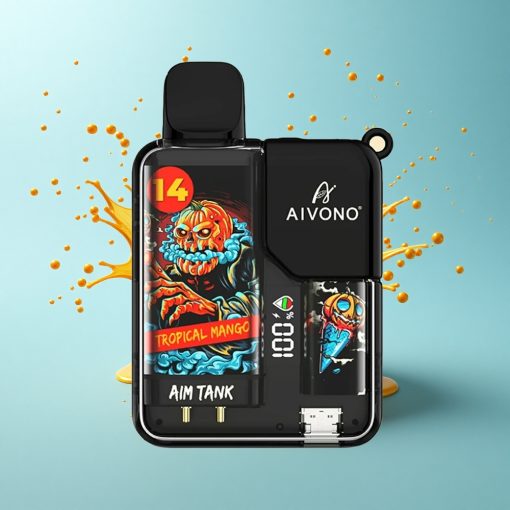 Aivono Aim Tank 9500 Puffs Тропическо Манго с 18мл Е-течност и LCD Дисплей