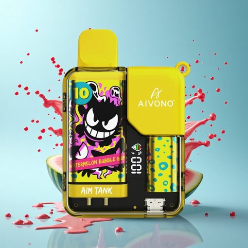 Aivono Aim Tank 9500 Puffs Диня Бабл Гам с LCD Дисплей и 18ml Капацитет