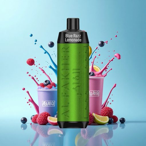 Al Fakher Crown Bar 8000 Crystal Синьо Малинова Лимонада с 5mg Никотин и USB-C Зарядно