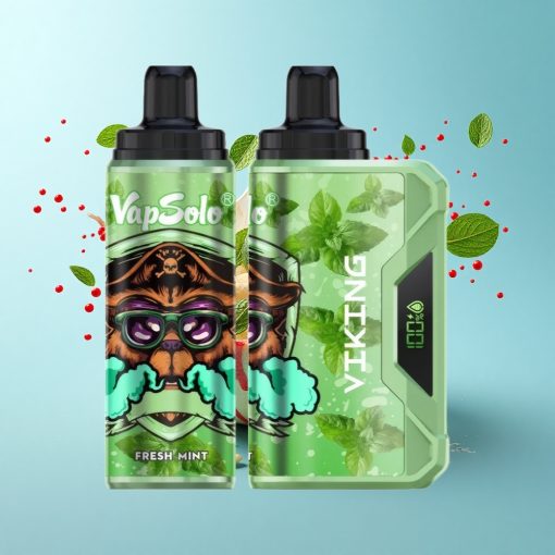 VapSolo VIKING 12000 Puffs Свежа Мента с 22 мл и Type-C
