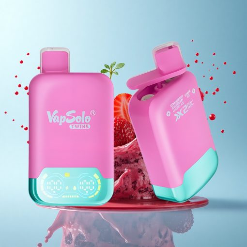 Vapsolo Twins 20000 Puffs Ягода Малина Череша Лед & Грозде Лед 40 мл 20mg Type-C
