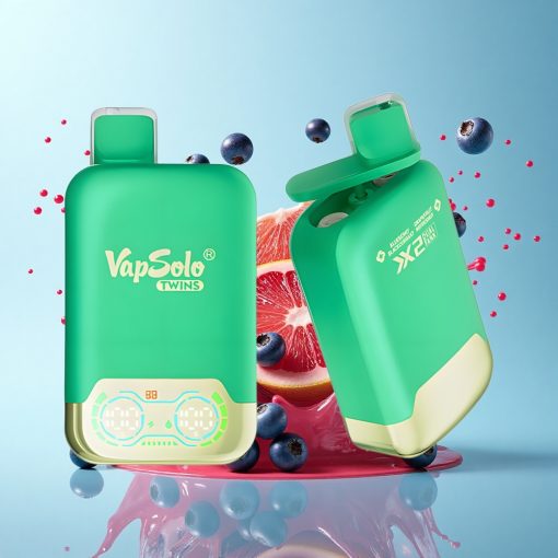 Vapsolo Twins 20000 Puffs Боровинка Касис & Грейпфрут Освежител с 40 мл и Тип-C
