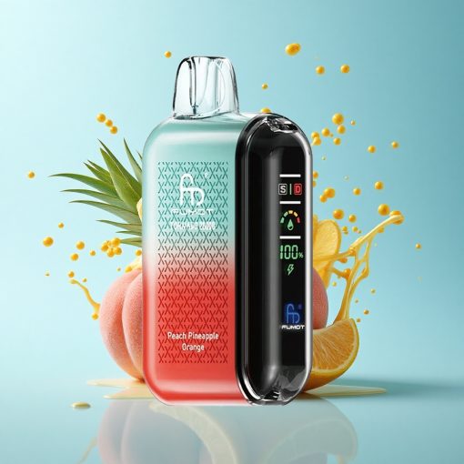 Fumot Tornado 20000 Puffs Праскова Ананас Орандж Двойна Мрежа Батерия 850mAh