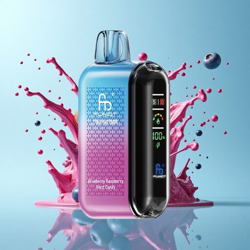 Fumot Tornado 20000 Puffs Боровинка Малина Твърд бонбон с Двойна Мрежова Намотка и Умен Дисплей