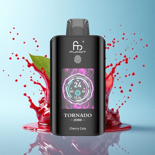 Fumot Tornado 25000 Puffs Черешова Кола Екран Батерия Тип-C