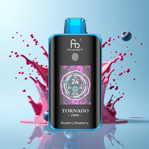 Fumot Tornado 25000 Puffs Боровинка Малина HD Екран 700mAh Тип-C