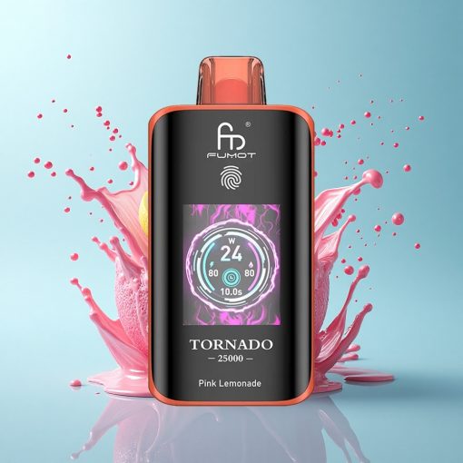 Fumot Tornado 25000 Puffs Розов лимонада с HD екран и 700mAh батерия