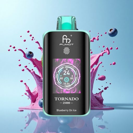 Fumot Tornado 25000 Puffs Боровинка На Лед с HD Екран и 700mAh Батерия