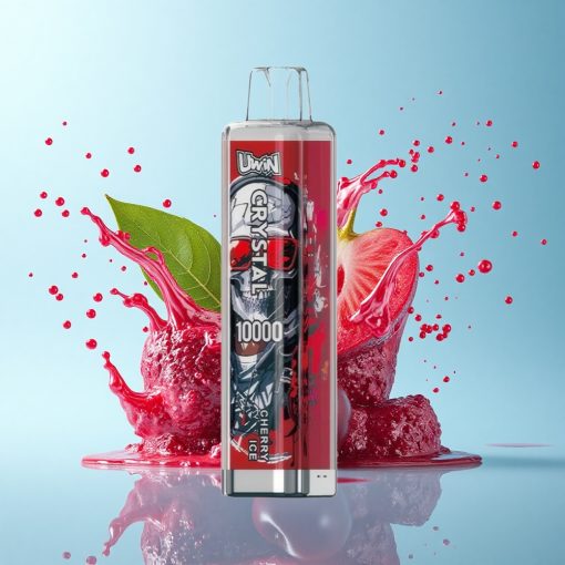 Uwin Crystal 10000 Puffs Черешов Лед RGB 10K 18ml 650mAh