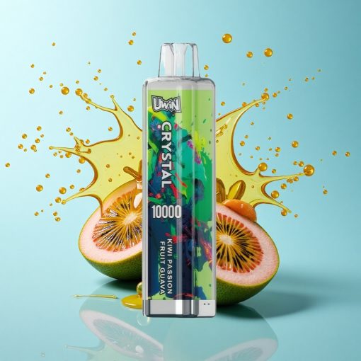 Uwin Crystal 10000 Puffs Киви Пасъон Фрут Гуава RGB 18мл 650mAh