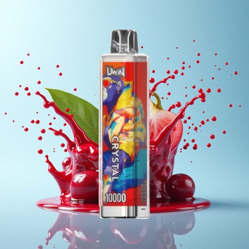Uwin Crystal 10000 Puffs Черешова Ягода с RGB светлини и 18мл течност