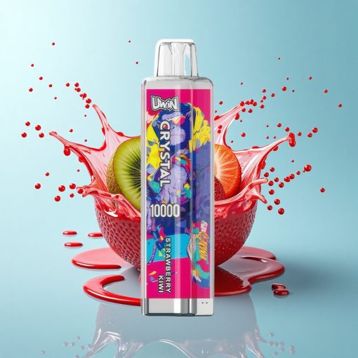 Uwin Crystal 10000 Puffs Ягода Киви RGB с Месинкова Намотка и Бързо Зареждане