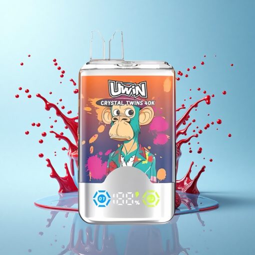 Uwin Crystal Twins 40000 Puffs Ягода Малина Череша Господин Син 32мл Двойни Вкусове 850mAh