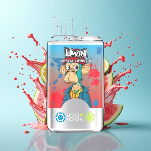 Uwin Crystal Twins 40000 Puffs Ягода Диня Лимон Лайм Двойни Аромати 32ml Mesh