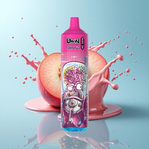 Uwin Tornado 35K Music Puffs Пръскова ягода с мрежест намотка и тип-C зареждане